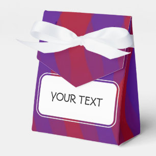 Muster - rote violette Wellen + Ihr Text Geschenkschachtel