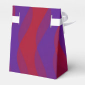 Muster - rote violette Wellen + Ihr Text Geschenkschachtel (Rückseite)