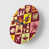 Muster Runde Wanduhr (Winkel)