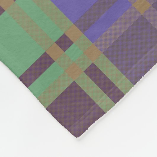 Muster "Rustic Kariert Elegance" Fleecedecke (Ecke)