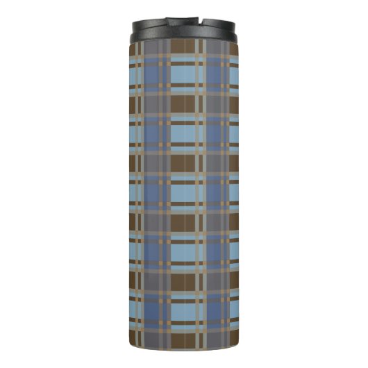 Muster "Rustic Kariert Elegance" Thermosbecher (Rückseite)