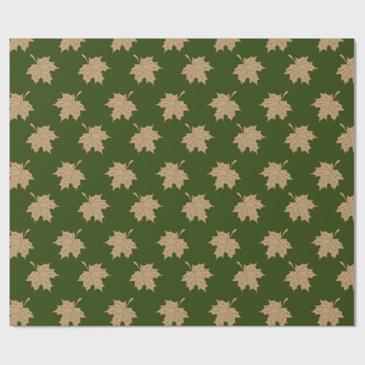 Muster rustikaler Blätter Geschenkpapier (Flach)