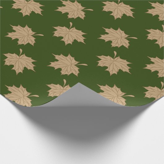 Muster rustikaler Blätter Geschenkpapier (Ecke)