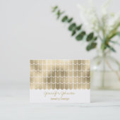 Muster Schmuck Design Gold Foil Visitenkarte (Stehend Vorderseite)