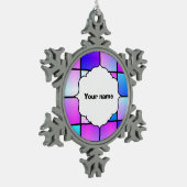 Muster Schneeflocken Zinn-Ornament (Links)