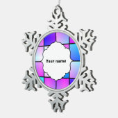 Muster Schneeflocken Zinn-Ornament (Rechts)