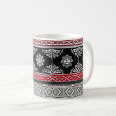 Muster Schwarz Tasse (VorderseiteRechts)