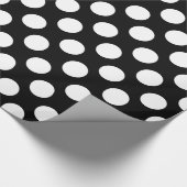 Muster Schwarz und Weiß große Punkte Geschenkpapier (Ecke)
