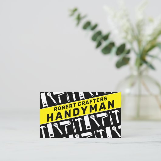 Muster schwarz visitenkarte (Stehend Vorderseite)