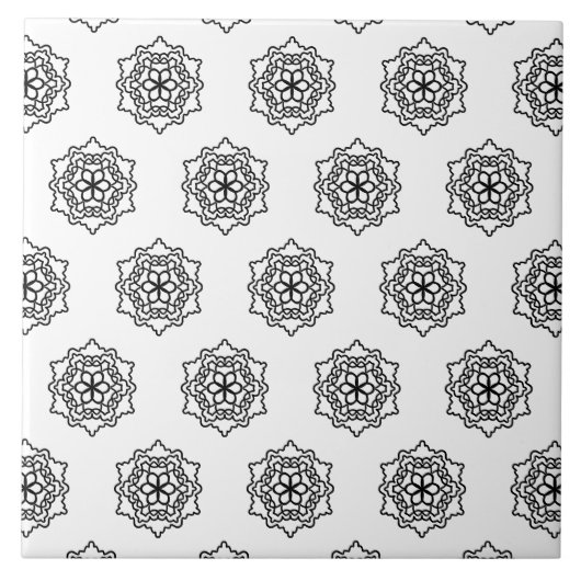 Muster schwarz-weiß fliese (Vorderseite)