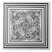 Muster schwarz-weiß fliese (Vorderseite)