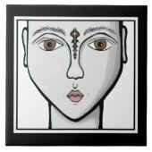 Muster schwarz-weiß fliese (Vorderseite)