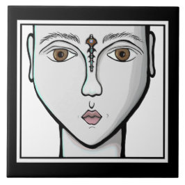 Muster schwarz-weiß fliese