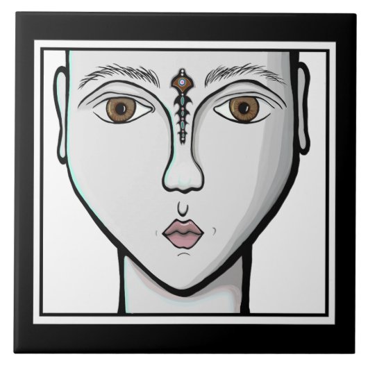 Muster schwarz-weiß fliese (Vorderseite)