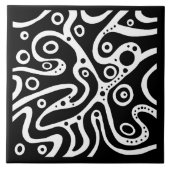 Muster schwarz-weiß fliese (Vorderseite)