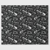 Muster Schwarz/Weiß Geschenkpapier (Flach)