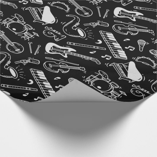 Muster Schwarz/Weiß Geschenkpapier (Ecke)