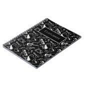 Muster Schwarz/Weiß Notizblock (Linke Seite)