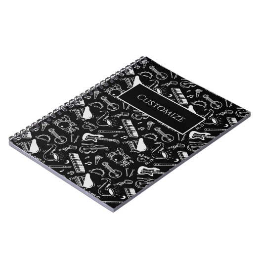 Muster Schwarz/Weiß Notizblock (Linke Seite)