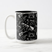 Muster Schwarz/Weiß Zweifarbige Tasse (Links)