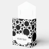 Muster - schwarze Punkte + Farbe und Text Geschenkschachtel (Geöffnet)