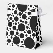 Muster - schwarze Punkte + Farbe und Text Geschenkschachtel (Rückseite)