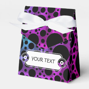 Muster - schwarze Punkte + Farbe und Text Geschenkschachtel