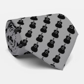 Muster schwarzer akustischer Gitarren Krawatte (Gerollt)