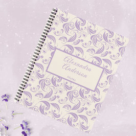 Muster-Script für weibliche botanische Blätter Notizblock