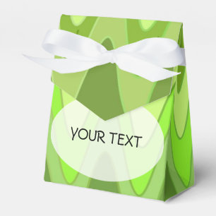 Muster - Sinus Zickzack Grün + Ihr Text Geschenkschachtel