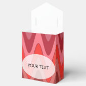 Muster - Sinus Zickzack rot + Ihr Text Geschenkschachtel (Geöffnet)