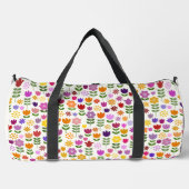 Muster skandinavischer Blume Duffle Bag (Vorderseite)