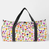 Muster skandinavischer Blume Duffle Bag (Rückseite)