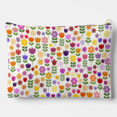 Muster skandinavischer Blume Zubehörtasche (Rückseite)