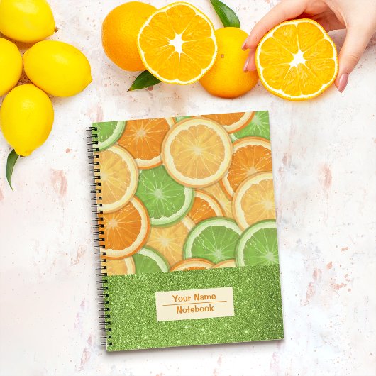 Muster Slices Orange Notebook Notizblock