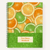 Muster Slices Orange Notebook Notizblock (Vorderseite)