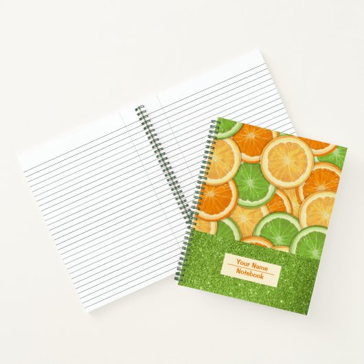 Muster Slices Orange Notebook Notizblock (Innenseite)
