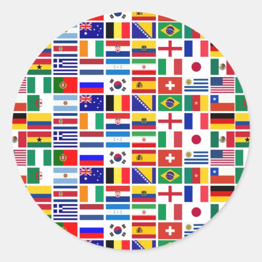 Muster SOCCER 2014 Runder Aufkleber (Vorderseite)