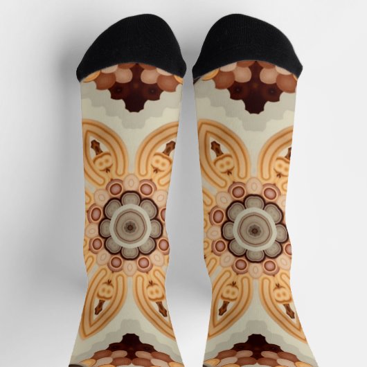 Muster-Socken für braune Blume Socken (Oben)