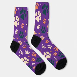 Muster-Socken für Paw Print und Leaf Socken