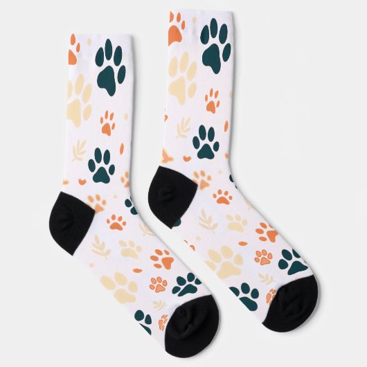 Muster-Socken für Paw Print und Leaf Socken (Rechts)