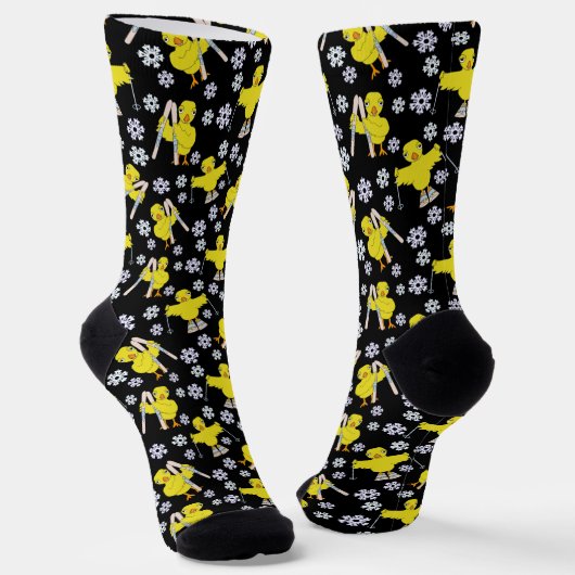 Muster-Socken für Ski Chick Socken (Gewinkelt)
