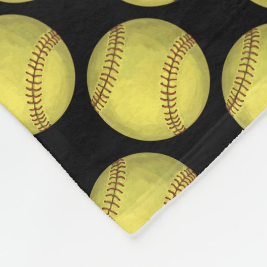 Muster-Softball Fleecedecke (Ecke)