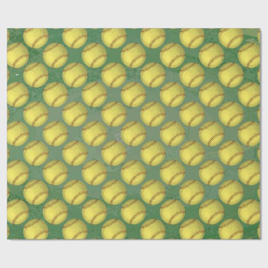 Muster Softball Geschenkpapier (Flach)