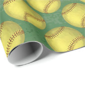 Muster Softball Geschenkpapier (Rolleneckpunkt)