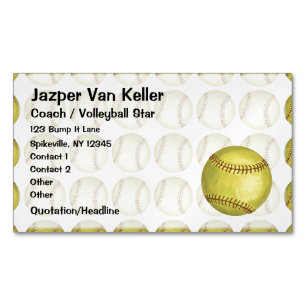 Muster-Softball Magnetische Visitenkarte