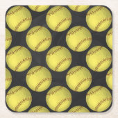 Muster Softball Rechteckiger Pappuntersetzer (Vorderseite)