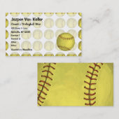 Muster Softball Visitenkarte (Vorne/Hinten)