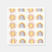 Muster Sonne und Regenbogen Serviette (Vorderseite)