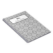 Muster-Spiral für schwarze und weiße geometrische Notizblock (Rechte Seite)